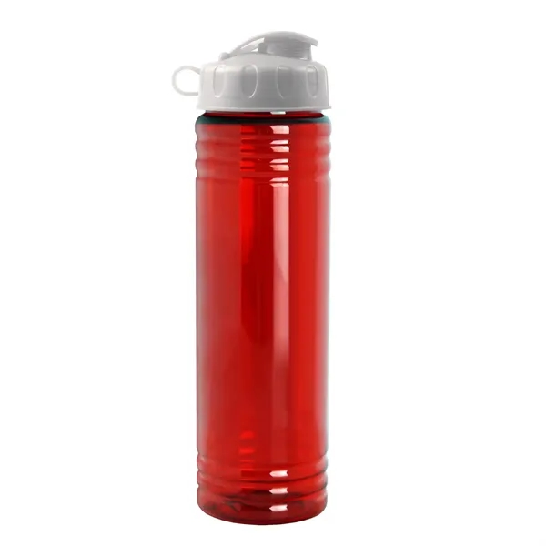New Slim Cylinder Design 24 oz. Transparent Water Bottles with Flip... from ASI 40480 Koozie Group