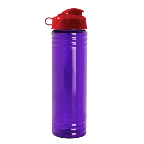 New Slim Cylinder Design 24 oz. Transparent Water Bottles with Flip... from ASI 40480 Koozie Group