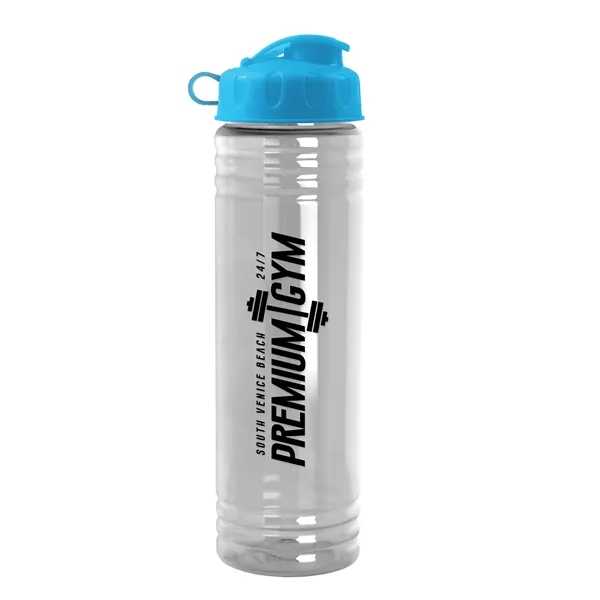 New Slim Cylinder Design 24 oz. Transparent Water Bottles with Flip... from ASI 40480 Koozie Group