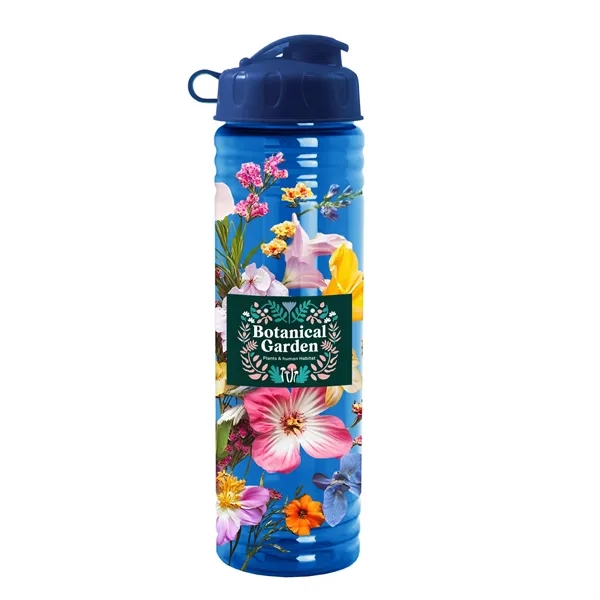 New Slim Cylinder Design 24 oz. Transparent Water Bottles with Flip... from ASI 40480 Koozie Group