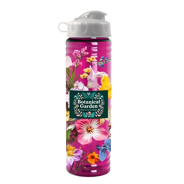 New Slim Cylinder Design 24 oz. Transparent Water Bottles with Flip... from ASI 40480 Koozie Group