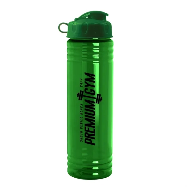 New Slim Cylinder Design 24 oz. Transparent Water Bottles with Flip... from ASI 40480 Koozie Group