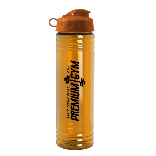 New Slim Cylinder Design 24 oz. Transparent Water Bottles with Flip... from ASI 40480 Koozie Group