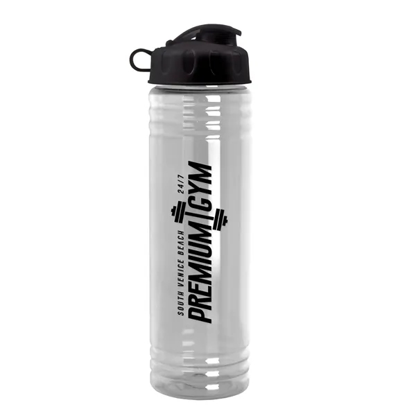 New Slim Cylinder Design 24 oz. Transparent Water Bottles with Flip... from ASI 40480 Koozie Group