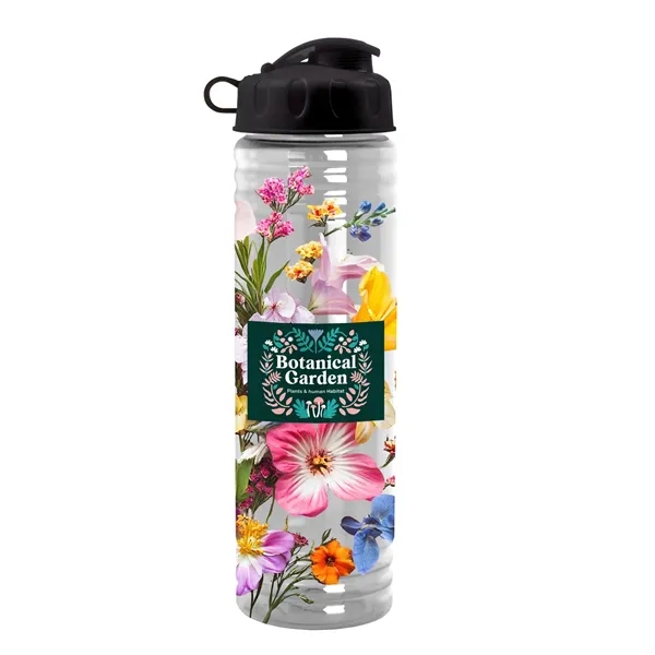 New Slim Cylinder Design 24 oz. Transparent Water Bottles with Flip... from ASI 40480 Koozie Group