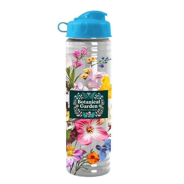 New Slim Cylinder Design 24 oz. Transparent Water Bottles with Flip... from ASI 40480 Koozie Group