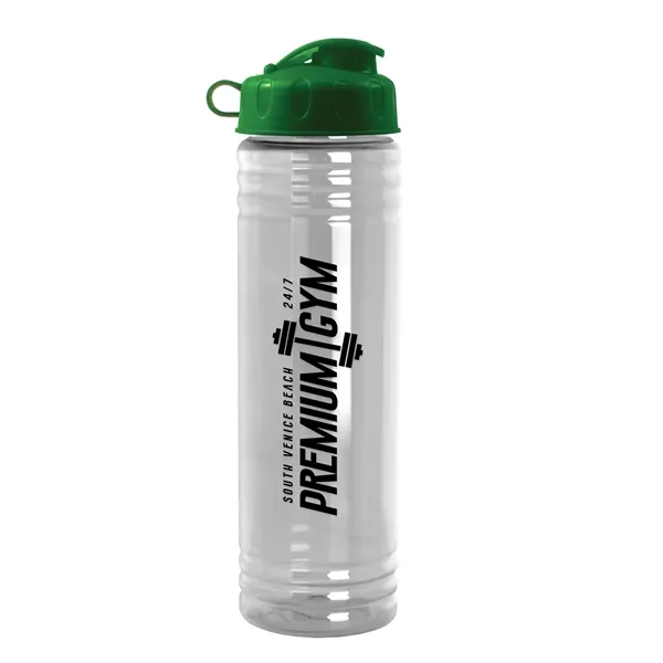 New Slim Cylinder Design 24 oz. Transparent Water Bottles with Flip... from ASI 40480 Koozie Group