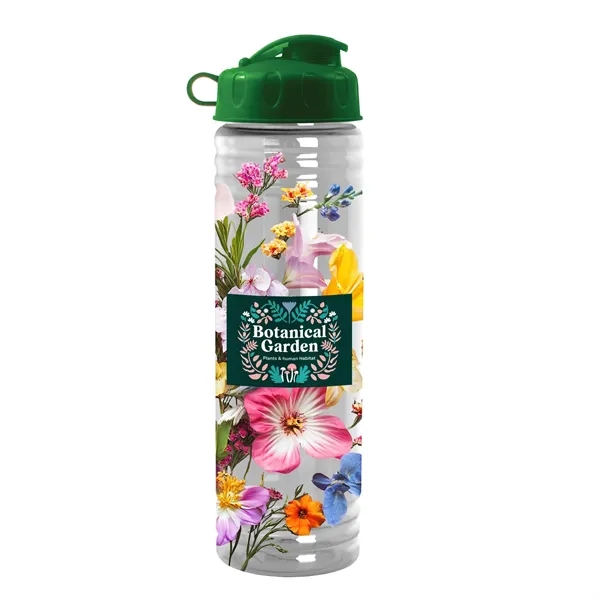 New Slim Cylinder Design 24 oz. Transparent Water Bottles with Flip... from ASI 40480 Koozie Group