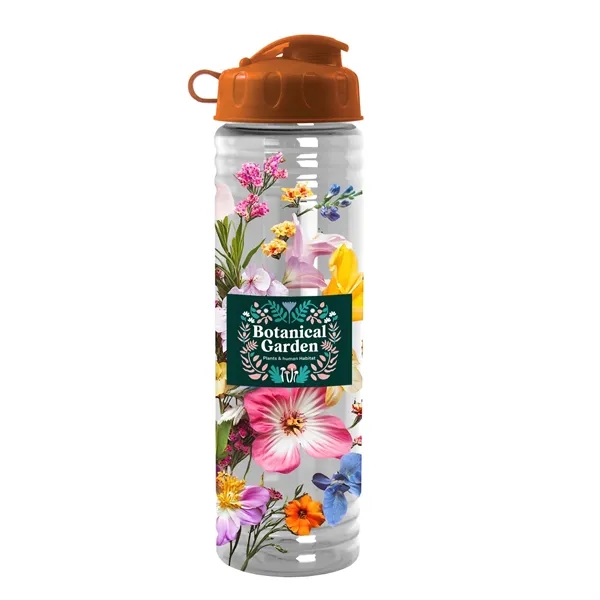 New Slim Cylinder Design 24 oz. Transparent Water Bottles with Flip... from ASI 40480 Koozie Group