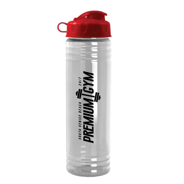New Slim Cylinder Design 24 oz. Transparent Water Bottles with Flip... from ASI 40480 Koozie Group