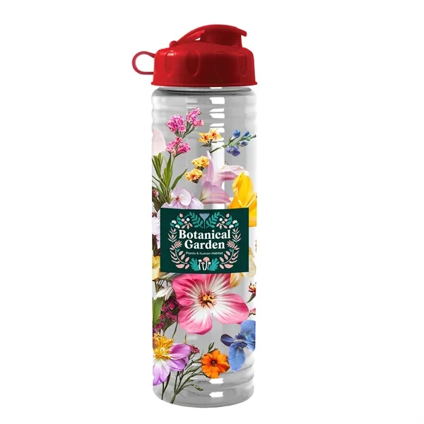 New Slim Cylinder Design 24 oz. Transparent Water Bottles with Flip... from ASI 40480 Koozie Group