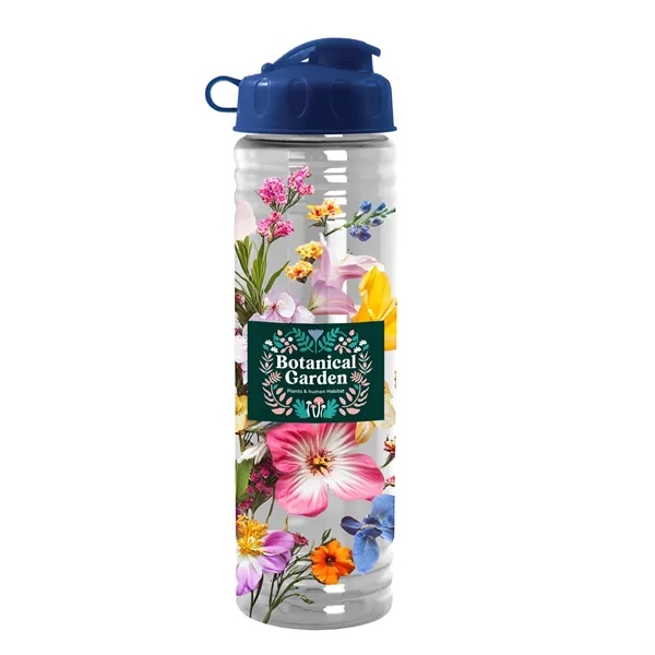 New Slim Cylinder Design 24 oz. Transparent Water Bottles with Flip... from ASI 40480 Koozie Group