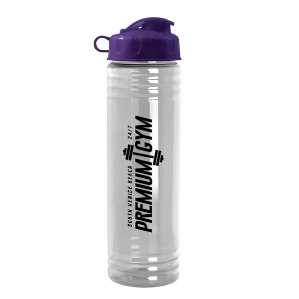 New Slim Cylinder Design 24 oz. Transparent Water Bottles with Flip... from ASI 40480 Koozie Group
