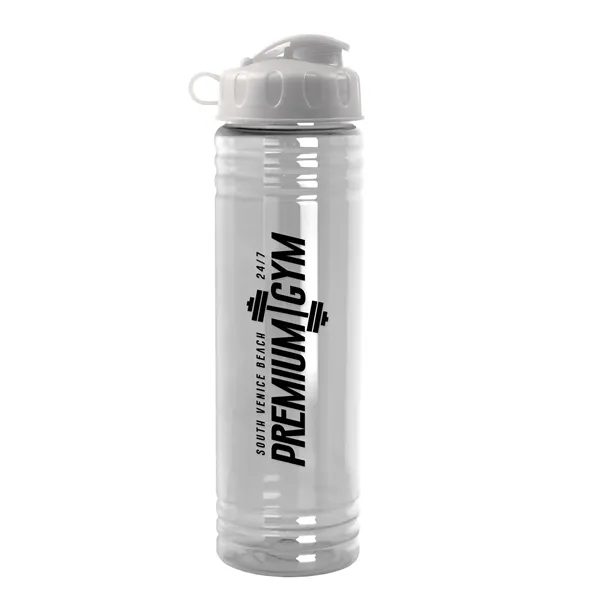 New Slim Cylinder Design 24 oz. Transparent Water Bottles with Flip... from ASI 40480 Koozie Group
