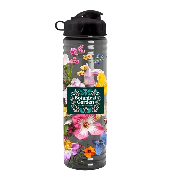 New Slim Cylinder Design 24 oz. Transparent Water Bottles with Flip... from ASI 40480 Koozie Group