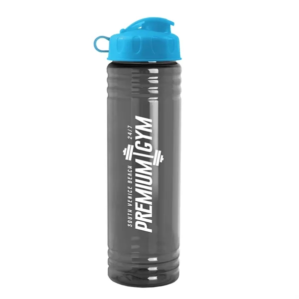 New Slim Cylinder Design 24 oz. Transparent Water Bottles with Flip... from ASI 40480 Koozie Group