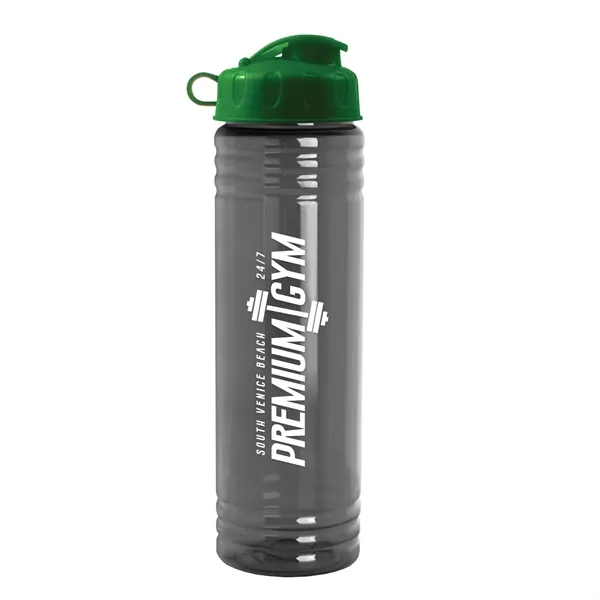New Slim Cylinder Design 24 oz. Transparent Water Bottles with Flip... from ASI 40480 Koozie Group
