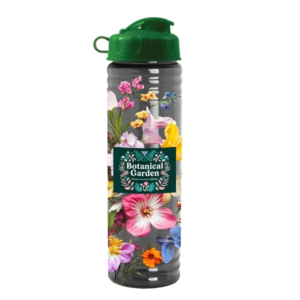 New Slim Cylinder Design 24 oz. Transparent Water Bottles with Flip... from ASI 40480 Koozie Group
