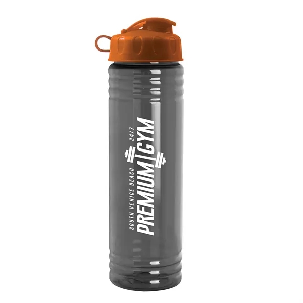 New Slim Cylinder Design 24 oz. Transparent Water Bottles with Flip... from ASI 40480 Koozie Group