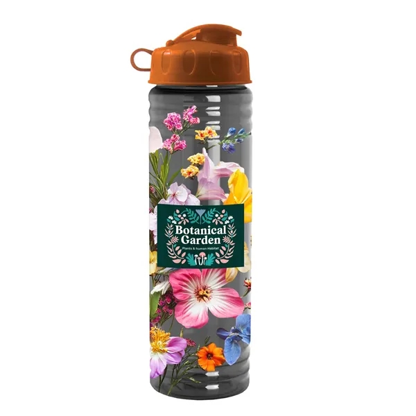 New Slim Cylinder Design 24 oz. Transparent Water Bottles with Flip... from ASI 40480 Koozie Group