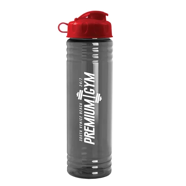 New Slim Cylinder Design 24 oz. Transparent Water Bottles with Flip... from ASI 40480 Koozie Group