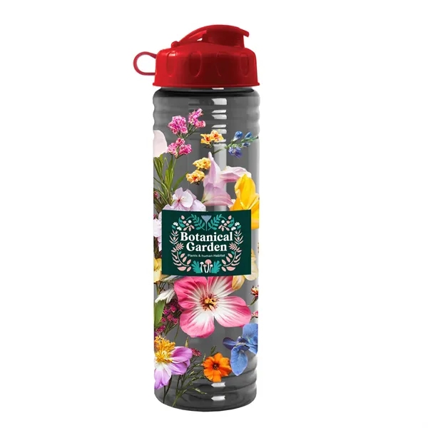 New Slim Cylinder Design 24 oz. Transparent Water Bottles with Flip... from ASI 40480 Koozie Group