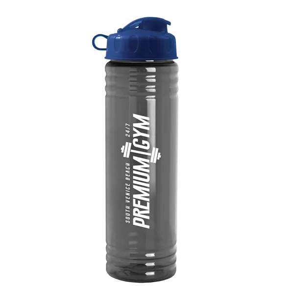 New Slim Cylinder Design 24 oz. Transparent Water Bottles with Flip... from ASI 40480 Koozie Group