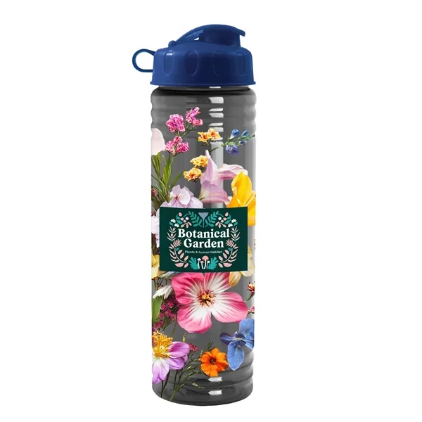 New Slim Cylinder Design 24 oz. Transparent Water Bottles with Flip... from ASI 40480 Koozie Group