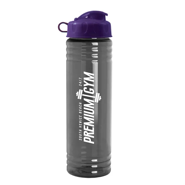 New Slim Cylinder Design 24 oz. Transparent Water Bottles with Flip... from ASI 40480 Koozie Group