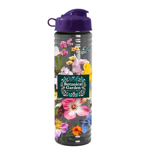 New Slim Cylinder Design 24 oz. Transparent Water Bottles with Flip... from ASI 40480 Koozie Group