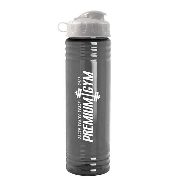 New Slim Cylinder Design 24 oz. Transparent Water Bottles with Flip... from ASI 40480 Koozie Group