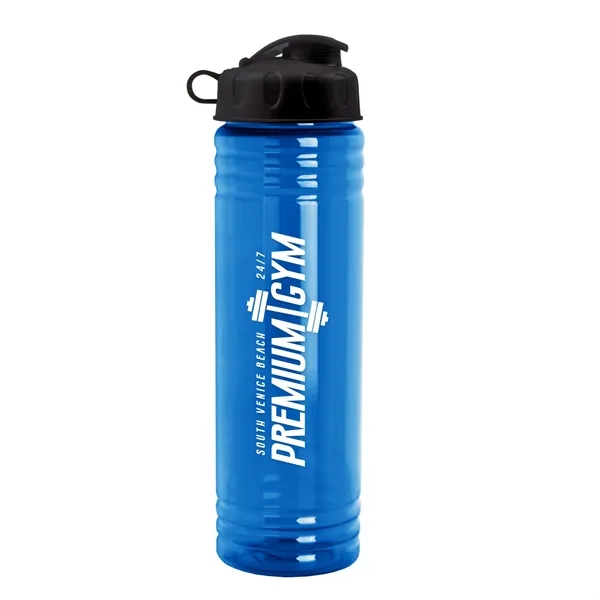 New Slim Cylinder Design 24 oz. Transparent Water Bottles with Flip... from ASI 40480 Koozie Group