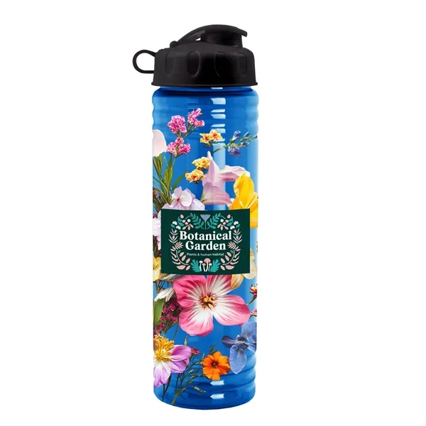 New Slim Cylinder Design 24 oz. Transparent Water Bottles with Flip... from ASI 40480 Koozie Group