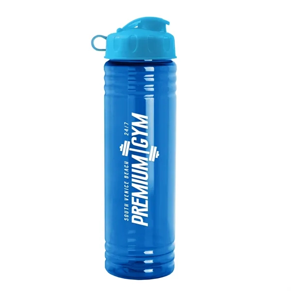 New Slim Cylinder Design 24 oz. Transparent Water Bottles with Flip... from ASI 40480 Koozie Group