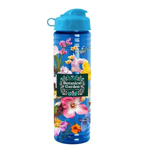 New Slim Cylinder Design 24 oz. Transparent Water Bottles with Flip... from ASI 40480 Koozie Group