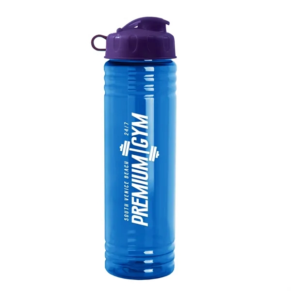 New Slim Cylinder Design 24 oz. Transparent Water Bottles with Flip... from ASI 40480 Koozie Group