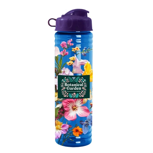 New Slim Cylinder Design 24 oz. Transparent Water Bottles with Flip... from ASI 40480 Koozie Group