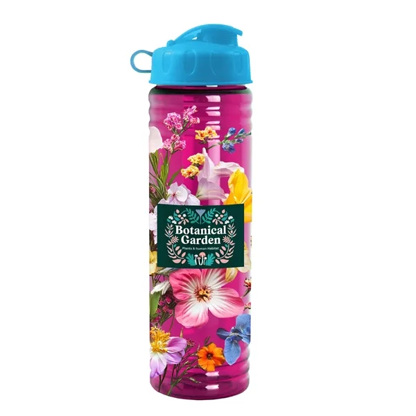 New Slim Cylinder Design 24 oz. Transparent Water Bottles with Flip... from ASI 40480 Koozie Group