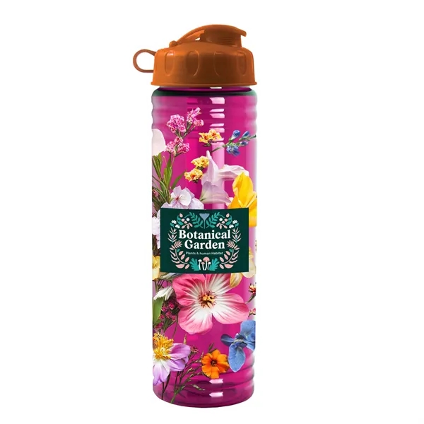 New Slim Cylinder Design 24 oz. Transparent Water Bottles with Flip... from ASI 40480 Koozie Group