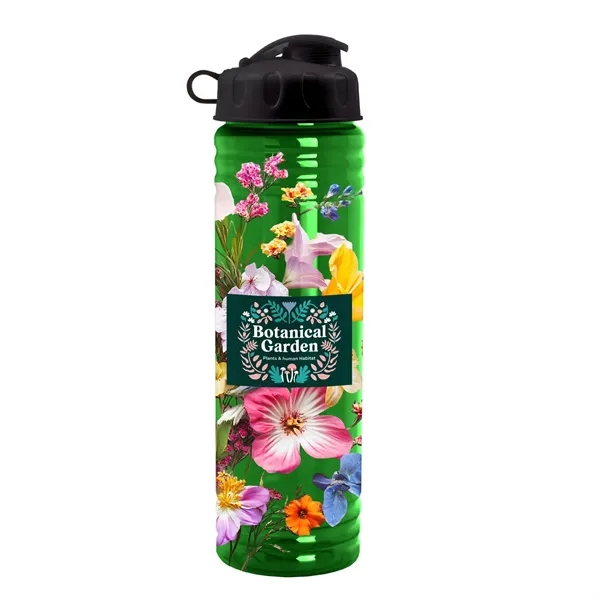 New Slim Cylinder Design 24 oz. Transparent Water Bottles with Flip... from ASI 40480 Koozie Group