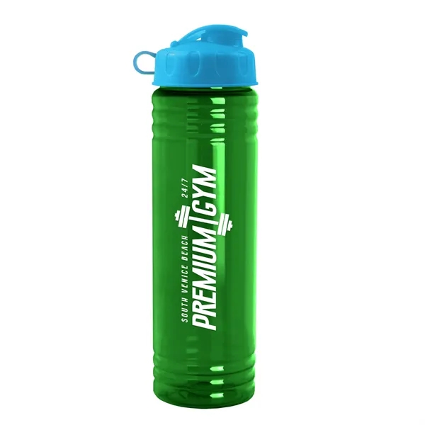 New Slim Cylinder Design 24 oz. Transparent Water Bottles with Flip... from ASI 40480 Koozie Group