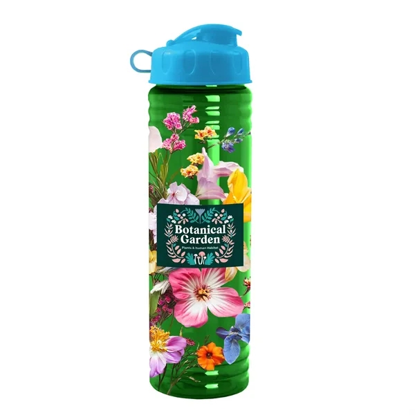 New Slim Cylinder Design 24 oz. Transparent Water Bottles with Flip... from ASI 40480 Koozie Group