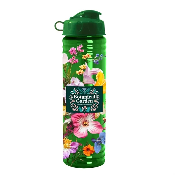 New Slim Cylinder Design 24 oz. Transparent Water Bottles with Flip... from ASI 40480 Koozie Group