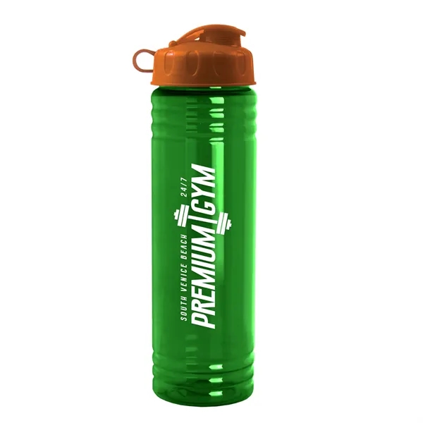 New Slim Cylinder Design 24 oz. Transparent Water Bottles with Flip... from ASI 40480 Koozie Group