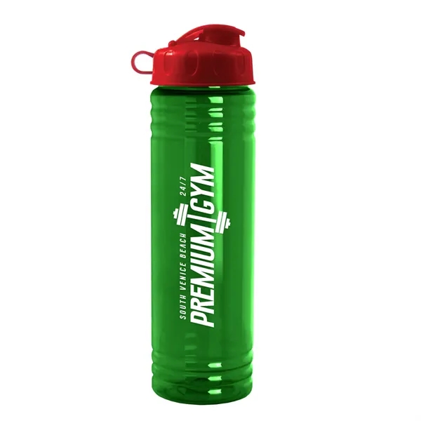New Slim Cylinder Design 24 oz. Transparent Water Bottles with Flip... from ASI 40480 Koozie Group