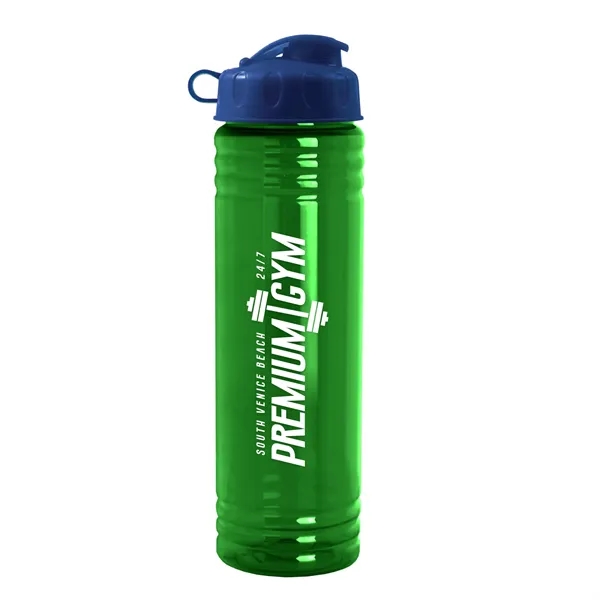 New Slim Cylinder Design 24 oz. Transparent Water Bottles with Flip... from ASI 40480 Koozie Group