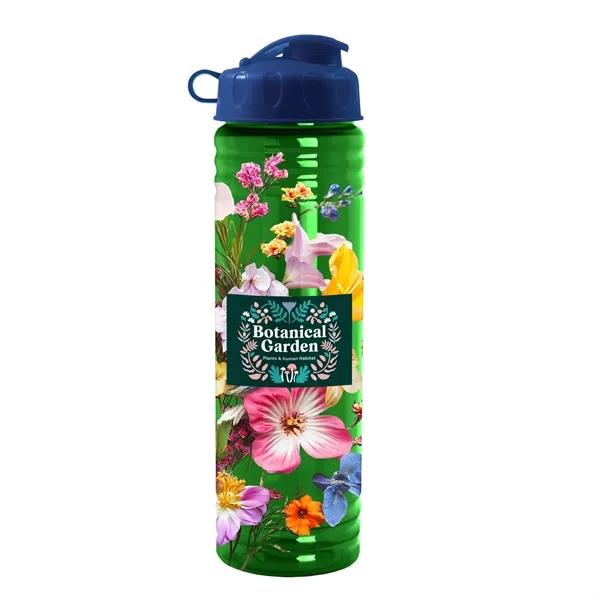 New Slim Cylinder Design 24 oz. Transparent Water Bottles with Flip... from ASI 40480 Koozie Group