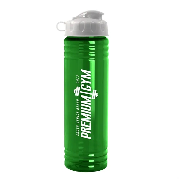 New Slim Cylinder Design 24 oz. Transparent Water Bottles with Flip... from ASI 40480 Koozie Group