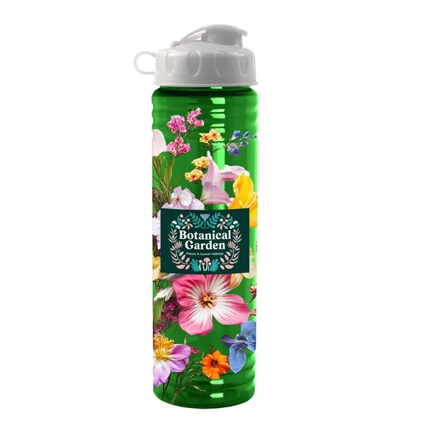 New Slim Cylinder Design 24 oz. Transparent Water Bottles with Flip... from ASI 40480 Koozie Group