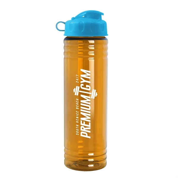 New Slim Cylinder Design 24 oz. Transparent Water Bottles with Flip... from ASI 40480 Koozie Group